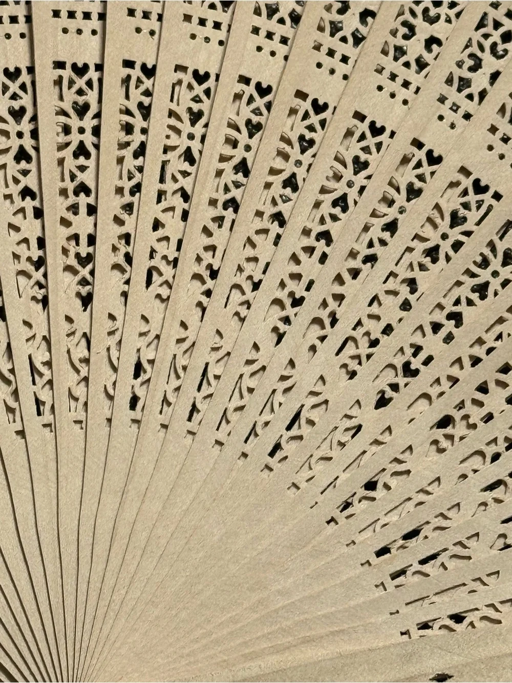 Set of 50 Sandalwood Fan w/ White Tassel - 8